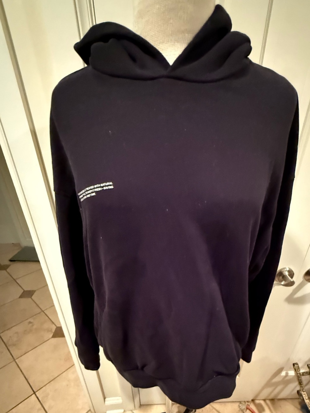 Pangaia 365 Unisex Organic Cotton Black Sweatshirt Midweight Hoodie Large